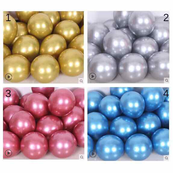 Set 50 bóng siêu nhũ mạ chome, bóng siêu nhũ 10 inch