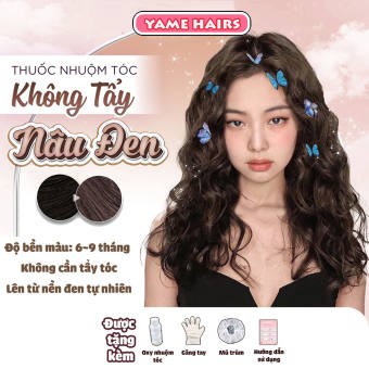 Thuốc nhuộm tóc NÂU ĐEN không cần dùng thuốc tẩy tóc |