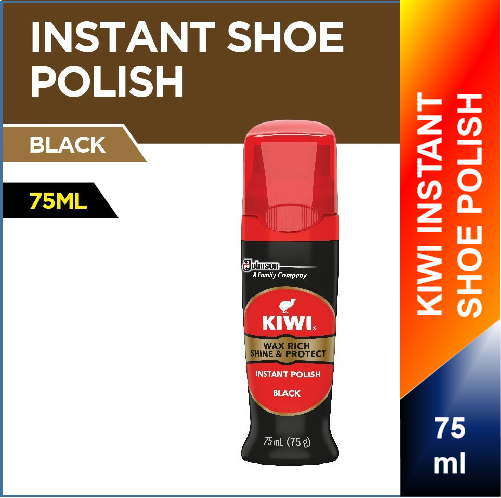 Kiwi Instant Shoe Polish Renews & Protects Black Natural Brown