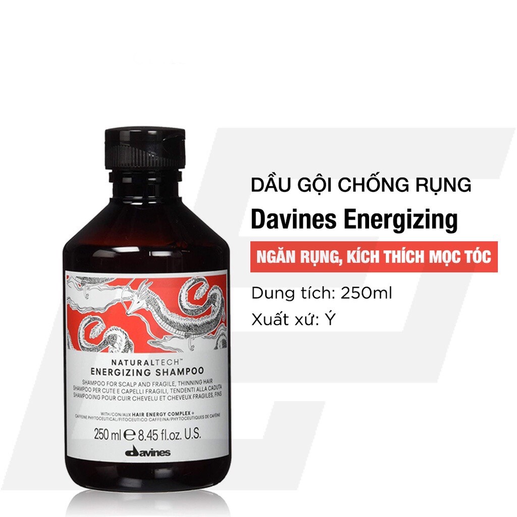 (CHÍNH HÃNG) Dầu gội chống rụng tóc Davines Energizing Shampoo 250ml