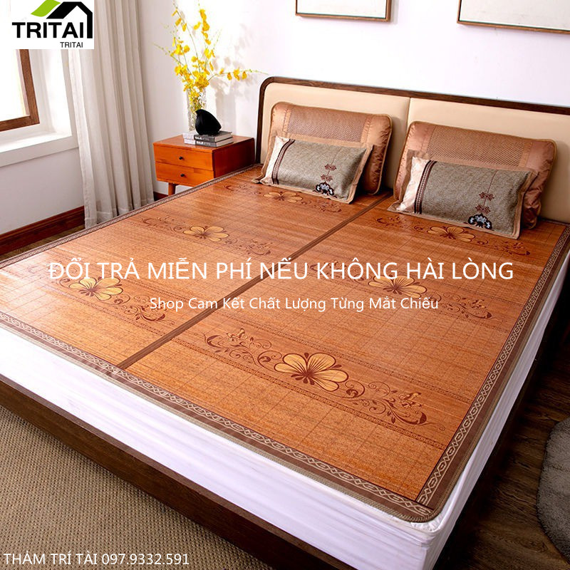 Chiếu Tre Trúc Tăm  Vân Gỗ Tây Bắc Cao Bằng Mát Lạnh Mùa Mè  Đủ Kích Thước Đủ Size 1.6*2m thích hợp nằm mùa hè, mát & điều hòa