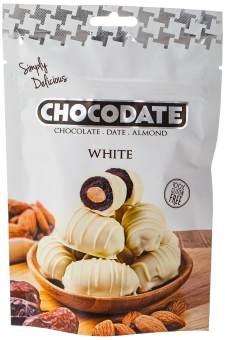 Sôcôla Trắng bọc chà là, nhân hạnh nhân -  Hiệu Chocodate