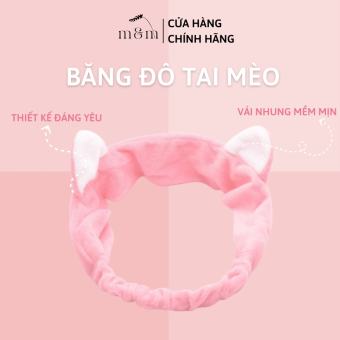 Băng Đô Turban Tai Mèo Dễ Thương, Bờm Tóc Rửa Mặt Bằng Nhung Thiết Kế Tiện Lợi