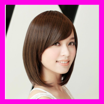 Tóc giả nữ nguyên đầu mái xéo thời trang - TG757