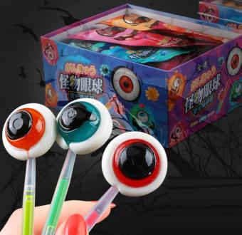 10 cái kẹo mút con mắt phát sáng halloween