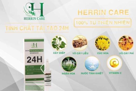 Trị Mụn Herrin Care 24h Không Sưng - Không Bong - Không Đỏ - Không Rát