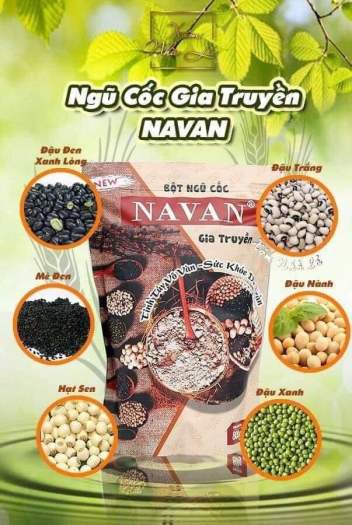 Bột ngũ cốc Navan nhiều loại hạt 800gr date luôn mới