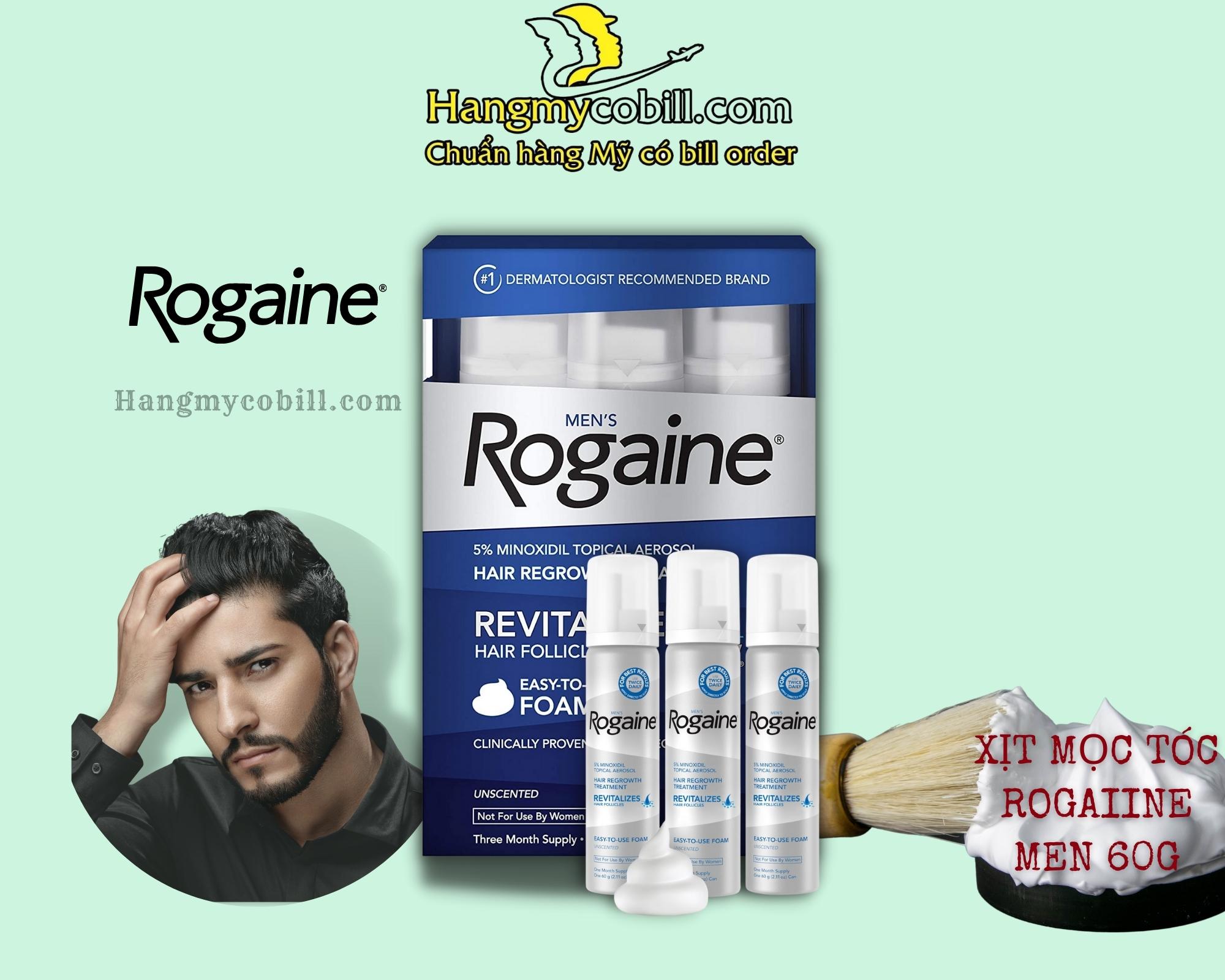 (có bill nhập) Mọc tóc nam Men's Rogaine Hair Regrowth Treatment Foam 60ml