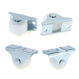 HITN 4pcs 1 Inch Drawer Wheel Plastic Directional Caster Guide Furniture Small Pulley