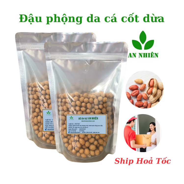 Đậu phộng da cá nước cốt dừa, đồ ăn vặt An Nhiên