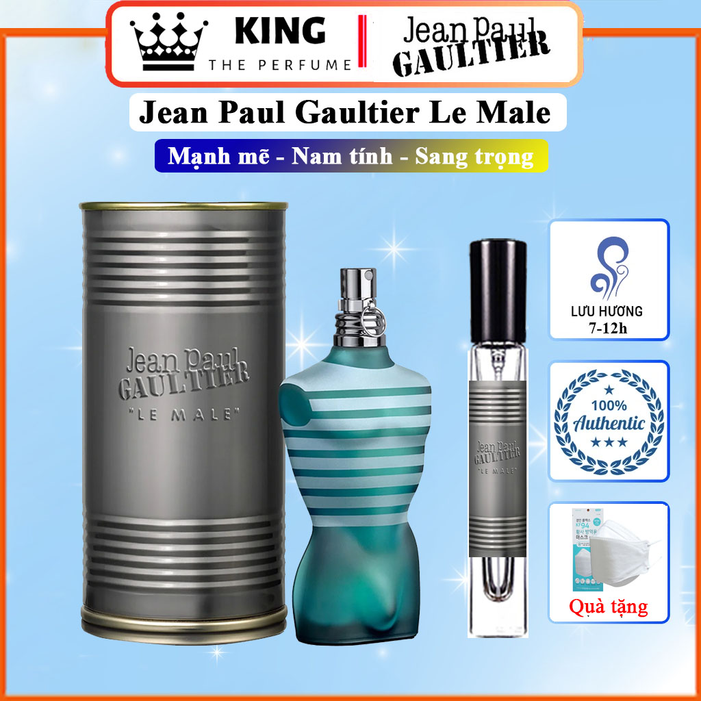 Nước Hoa Nam Jean Paul Gaultier Le Male - Phong cách Cá tính, chững chạc, quyến rũ,Chai chiết 5-10-20ml