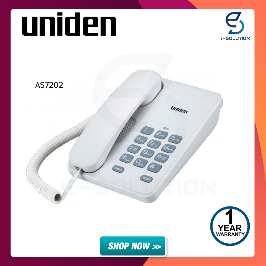 Uniden AS7202 Telephone Corded Phone ราคา 450 บาท*ส่งฟรี