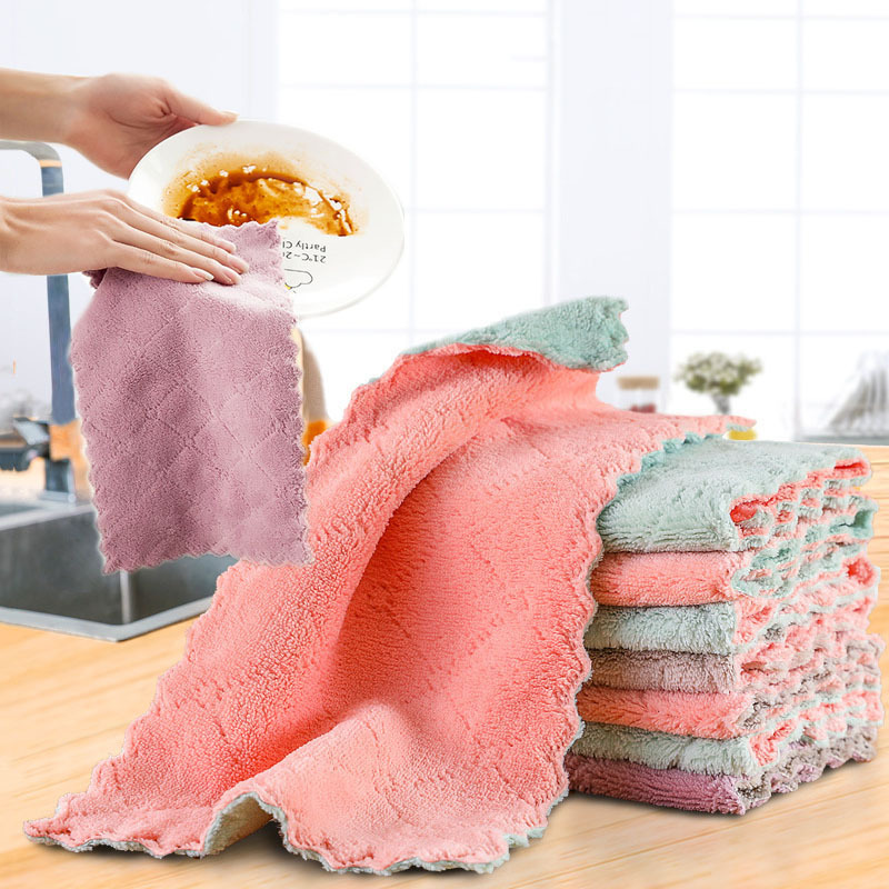 5/10pcs, Wire Dishcloth, Daily Cleaning Cloth Grid, Non-stick Oil,  Dishcloth, Kitchen Stovetop, Dishwashing, Pot Washing, Washing Cloth,  Decontaminat