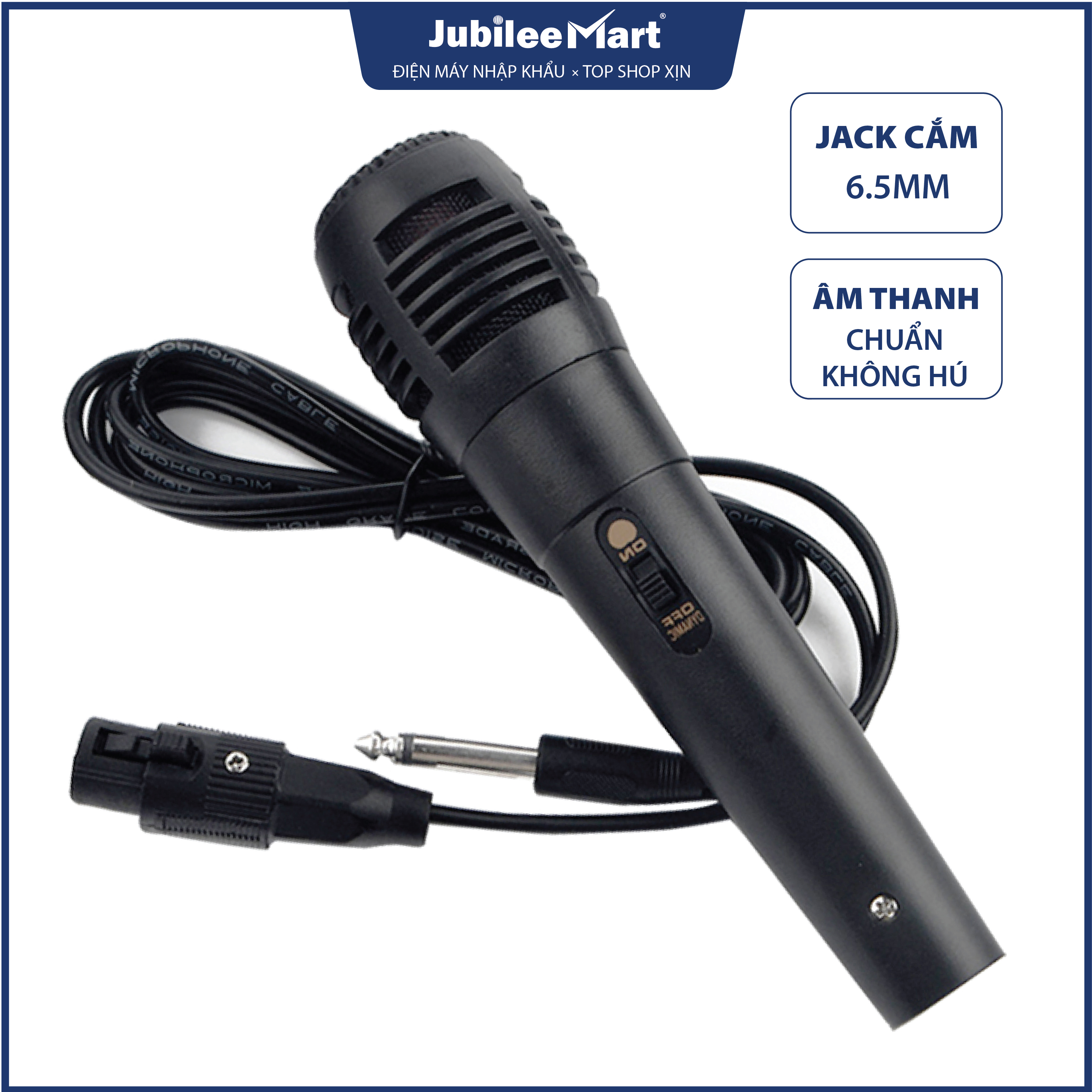 Micro hát karaoke có dây giá rẻ dụng cho tất cả các loa như p88 p89 996 669 802 - micro có dây jack 6.5mm