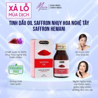 Tinh dầu OIL SAFFRON làm sáng da Nhụy hoa nghệ tây Saffron HEMANI