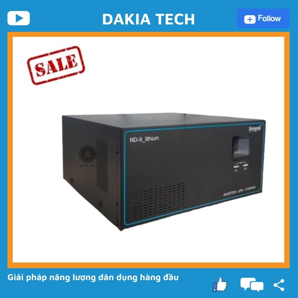 Bộ lưu điện ups songsin lithium 1500va cho nhà yến, camera, văn phòng, gia đình,...