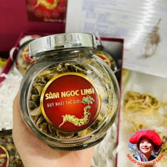 Sâm Ngọc Linh khô (hũ 100g), sấy từ củ sâm ngọc linh tươi loại 1 thượng hạng. Dược liệu quý sâm ngọc linh, sâm lai châu