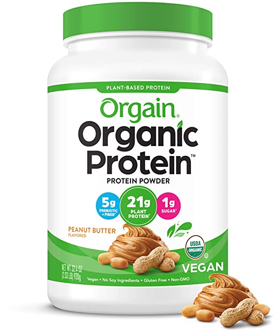 Orgain Protein organic Bột Đạm superfood, Peanut Butter, Non GMO Mẫu mới 920gr