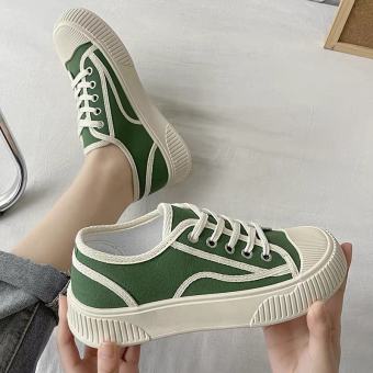 Giày thể thao nữ VK đế màu độn đế 4cm siêu đẹp chất liệu vải canvas bền bỉ, giày nữ mẫu mới hot nhất 2022, giày sneaker nữ đi học đi chơi, giày bata nữ đế bằng