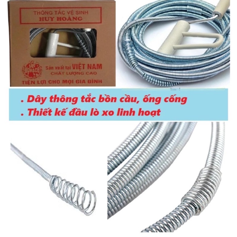 Dây thông cống, dây thông cống lò xo, dây thông tắc cống, dây thông bồn cầu