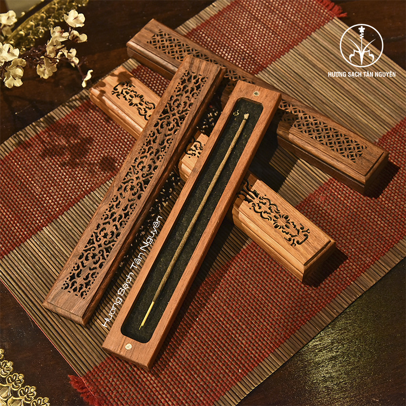 Đế cắm nhang Tân Nguyên, đế gỗ, đế cắm nhang trầm bằng gỗ nhiều mẫu mã chạm khắc tinh xảo