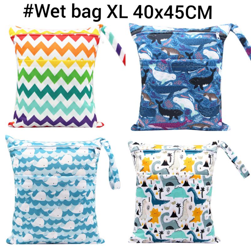 Bumkins Wet Bag Reusable Diaper Bag Organizer, Waterproof