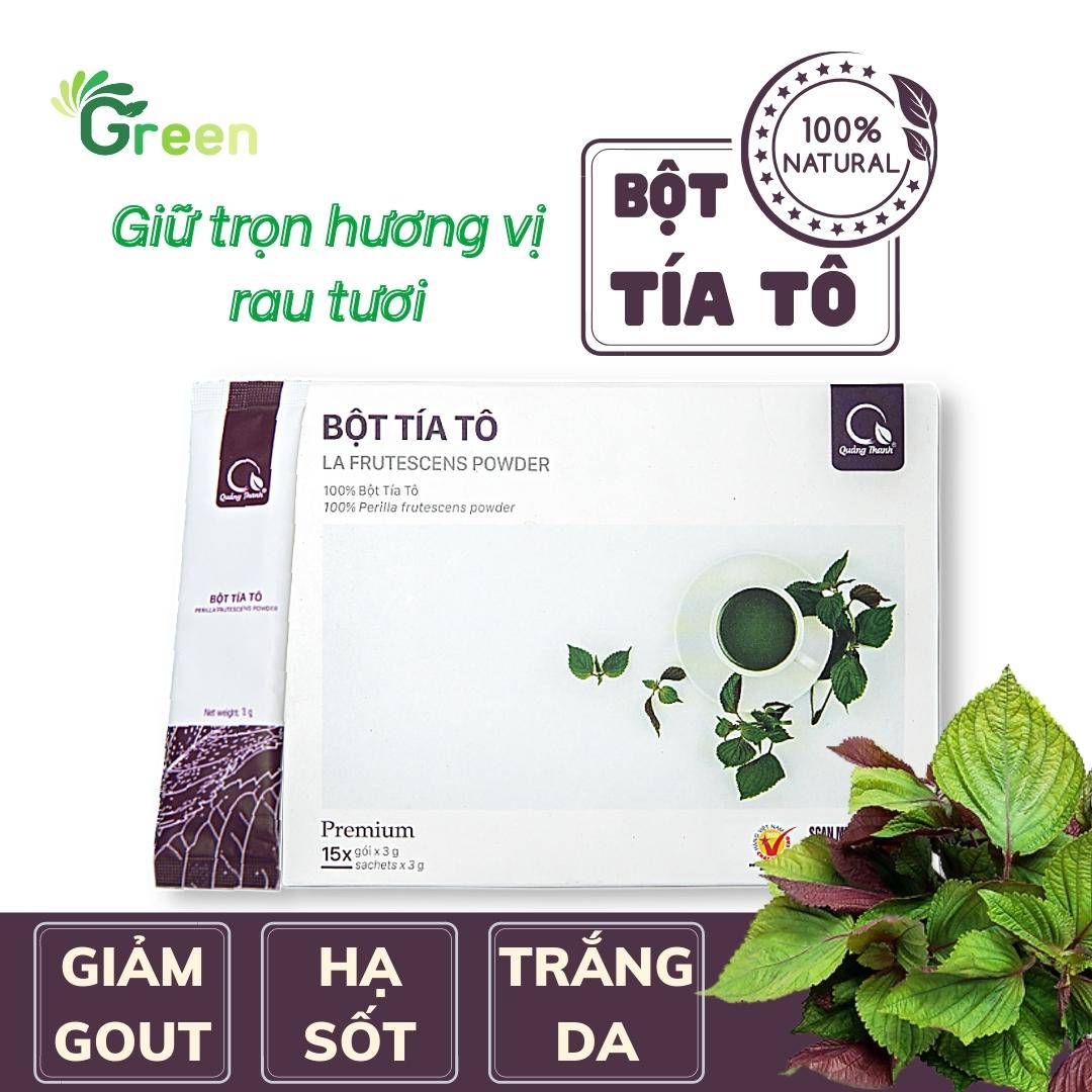 Bột tía tô nguyên chất sấy lạnh tiệt trùng quảng thanh, thay thế tía tô tươi, giải cảm, hạ sốt, hỗ trợ gout, gói nhỏ uống liền tiện lợi, hộp 15 gói