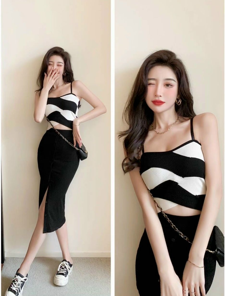 Áo 2 dây, bra 2 dây đệm ngực sẵn phối màu sang chảnh