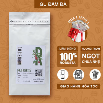 Mild Robusta - Cà phê nguyên chất 100% Robusta Đắk Lắk gu đậm đà truyền thống pha phin, pha máy C.O.C Saigon