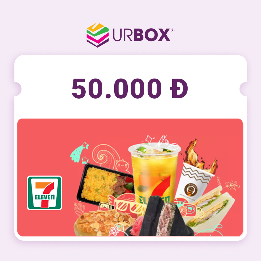 [7-Eleven | UrBox][HCM] Evoucher trị giá 50,000đ - Áp Dụng Tại Tất Cả Cửa Hàng Thuộc Hệ Thống