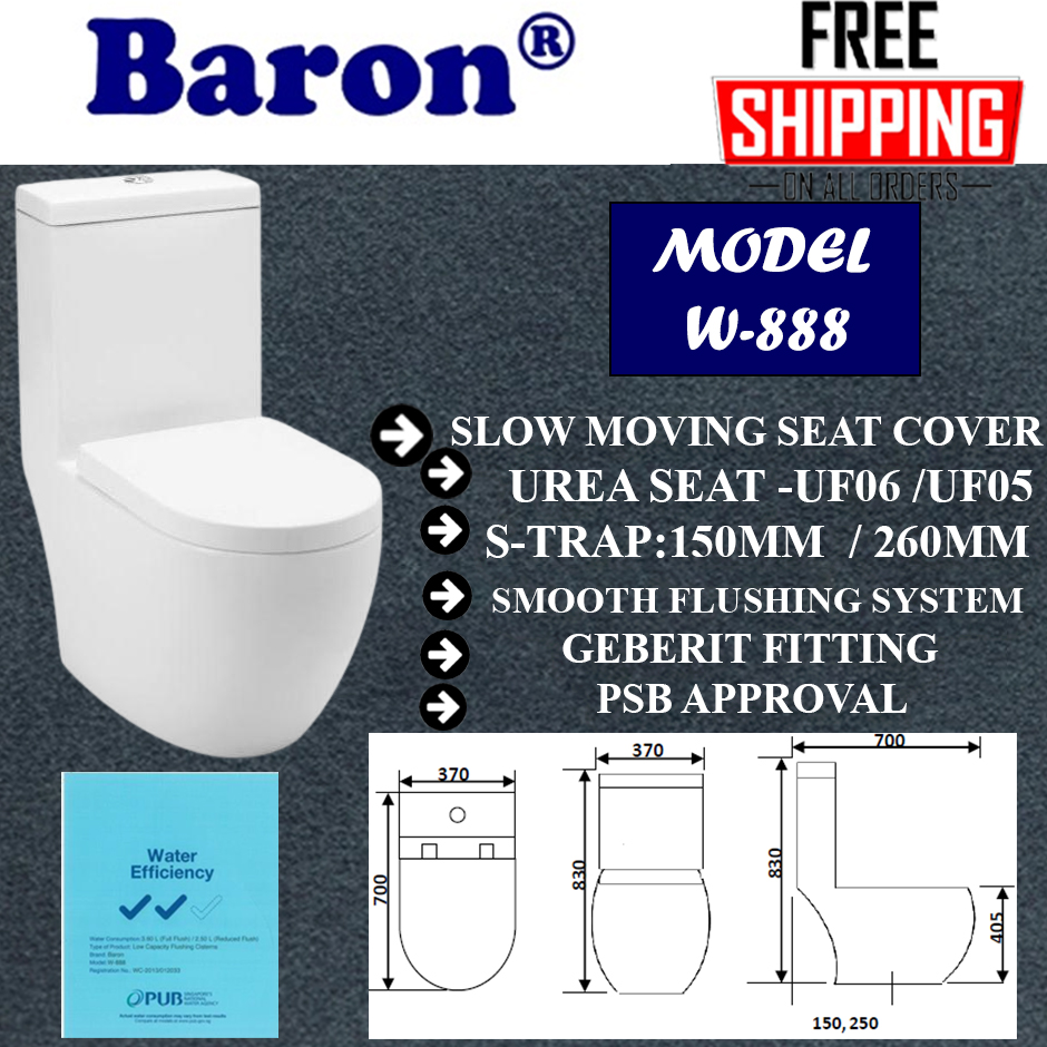 Baron W888 Toilet Bowl, Toilet Bowl Replacement, Toilet Bowl