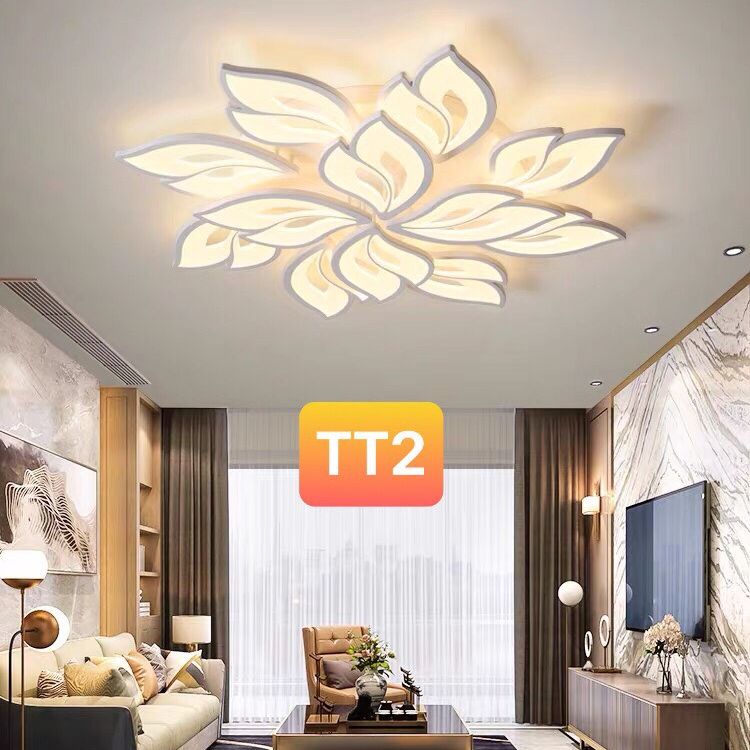 Đèn Ốp Trần Trang Trí- Đèn Áp Trần Trang Trí Phòng Khách, Đèn Trần Trang Trí, Phòng Ngủ 3 Chế Độ Sáng, Kèm Điều Khiển Từ Xa