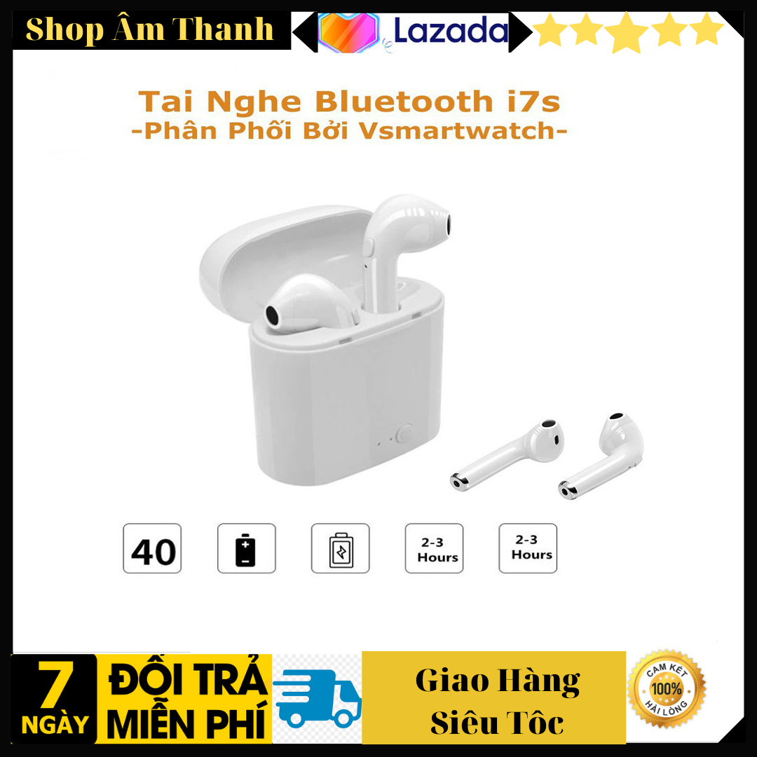 Tai nghe bluetooth không dây mẫu i7S, tai nghe không dây buetooth, samsung, iphone ....,bluetooth sử dụng mọi điện thoại, nghe gọi đàm thoại có mic Tai Nghe Bluetooth I7S BẢO HÀNH 12 THÁNG