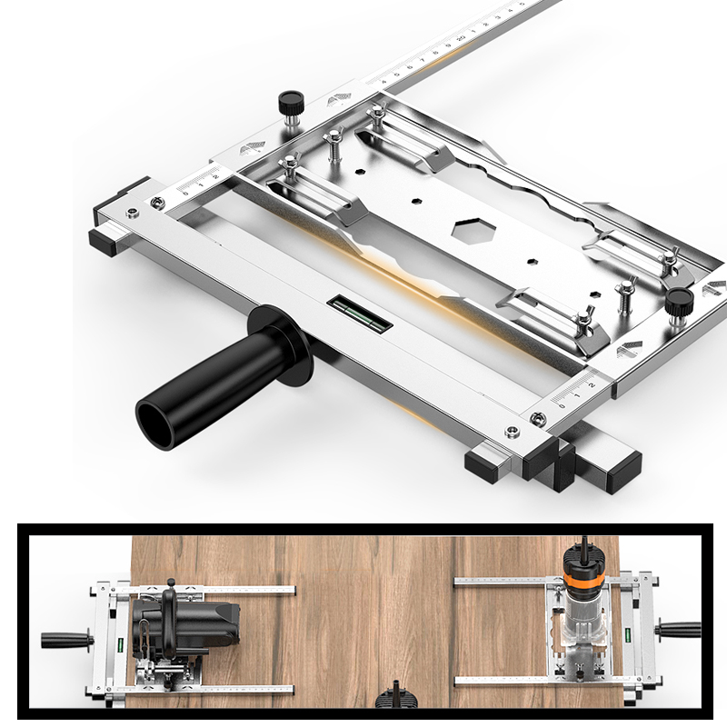 Ray Dẫn Hướng Cưa Máy Cắt Đa Năng Cưa Tròn Chạy Điện 4/5/7 Inch, Máy Tỉa Tay Dụng Cụ Thớt Định Vị Dẫn Hướng Cạnh Chế Biến Gỗ Router Vòng Tròn Phay Rãnh