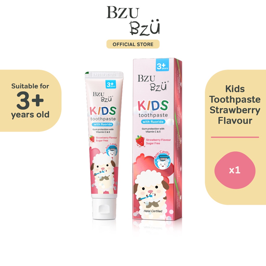 BZU BZU Kids Toothpaste Bundle Deal 50g (Strawberry / Grape / Orange)