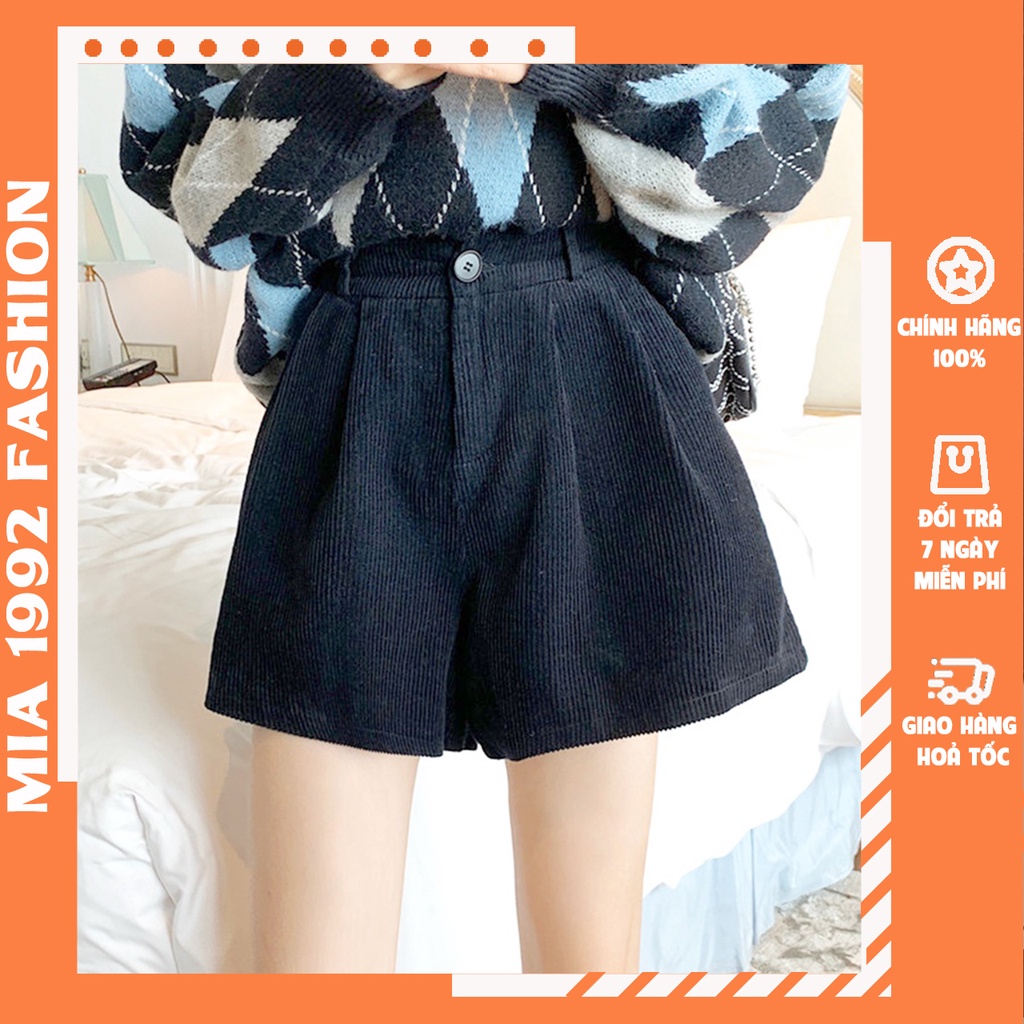 Quần ngắn nữ MIA 1992 cao cấp - quần đùi nữ, quần đùi, quần short nữ, quần sooc nữ, quần short thể thao, quần short, quần nhung tăm, quần ngắn nữ chất lem tăm ống rộng mặc siêu thoải mái dễ chịu hàng chuẩn Việt Nam