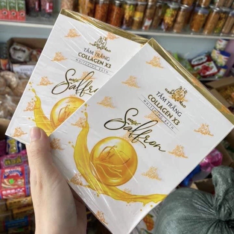 Tắm Trắng Collagen x3 mix saffron Chính Hãng