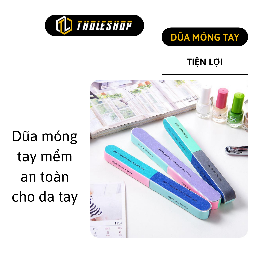 Cây dũa móng tay - Que dũa móng tay 6 mặt đánh bóng và chà nhám tiện dụng - Đồ dũa móng tay, chân hỗ trợ làm móng