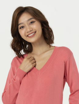 Áo len nữ CANIFA cổ tim 6TE22W003