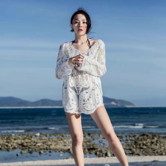 Áo ren lưới đi biển Hàng Quảng Châu đẹp