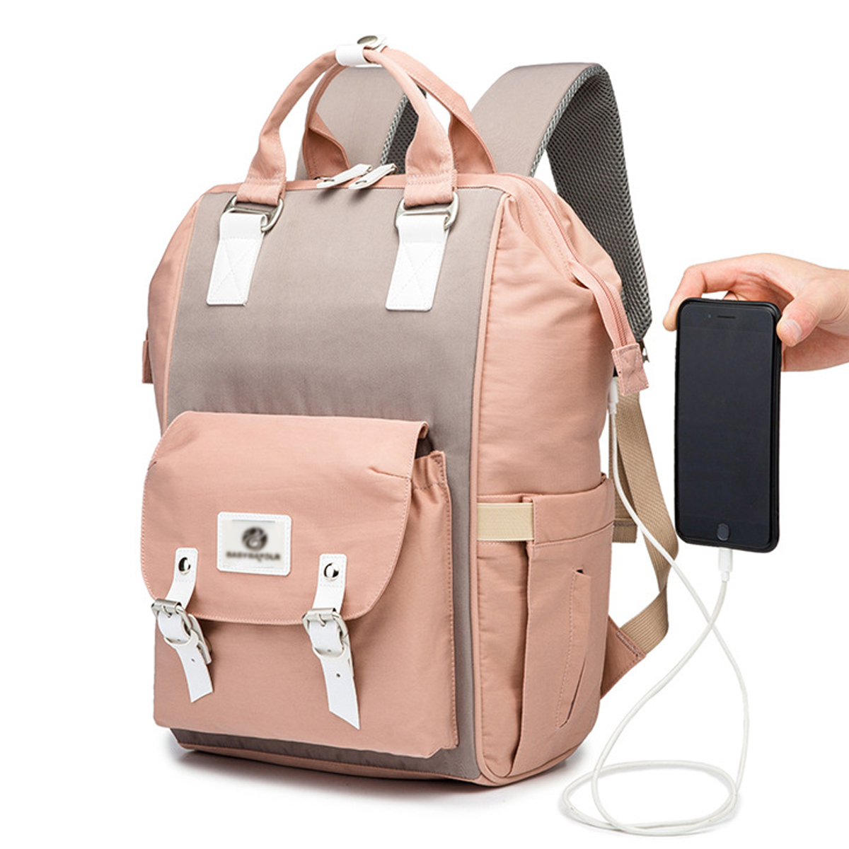 Balo Bỉm Sữa Mẹ và Bé (BL18), Ba lô bỉm sữa cao cấp đựng đồ cho bé khi ra ngoài