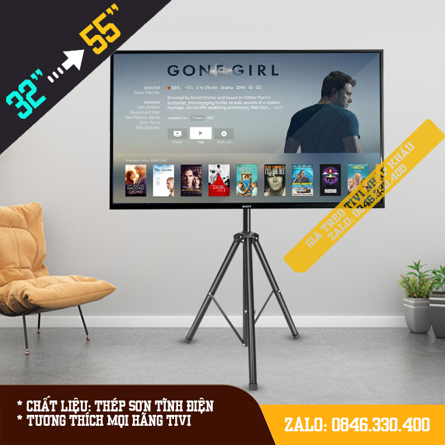 Giá Treo Tivi Di Động 3 Chân Đứng - Xoay 360 Độ