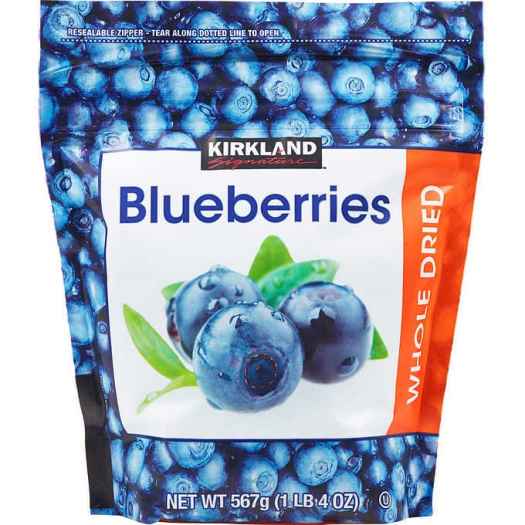 Quả Việt Quất Sấy Khô Blueberries Whole Dried của Kirkland Mỹ túi 567gr