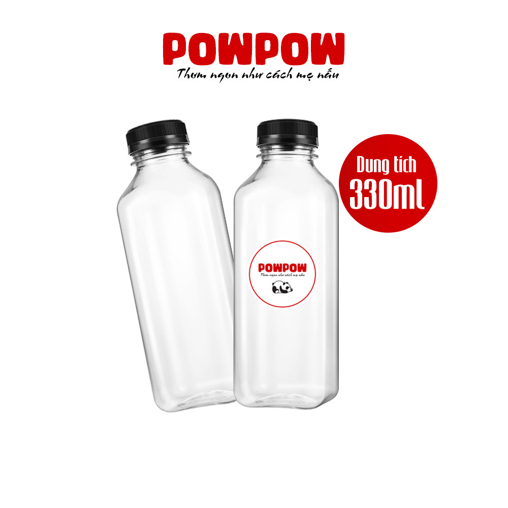 Chai nhựa pet 330ml đựng trà sữa nước giải khát POWPOW