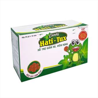 Kẹo ngậm ho viêm họng Hatitux- kẹo cay con ếch