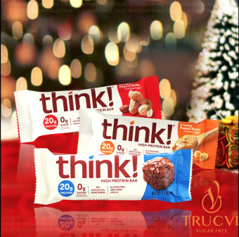 Thanh Protein Bar không đường Think!( gymer, eat clean, keto, tiểu đường)