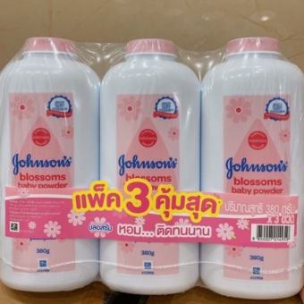 Combo 3 Chai Phấn thơm em bé Johnsons Baby Powder 380gr Thái Lan
