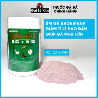 Thuoc úm gà con và phòng bệnh gà Bio B12, 1 hủ 120 gram, nhập khẩu chính hãng Thái Lan + úm gà con, thuoc úm gà, bóng đèn úm gà, bóng úm gà