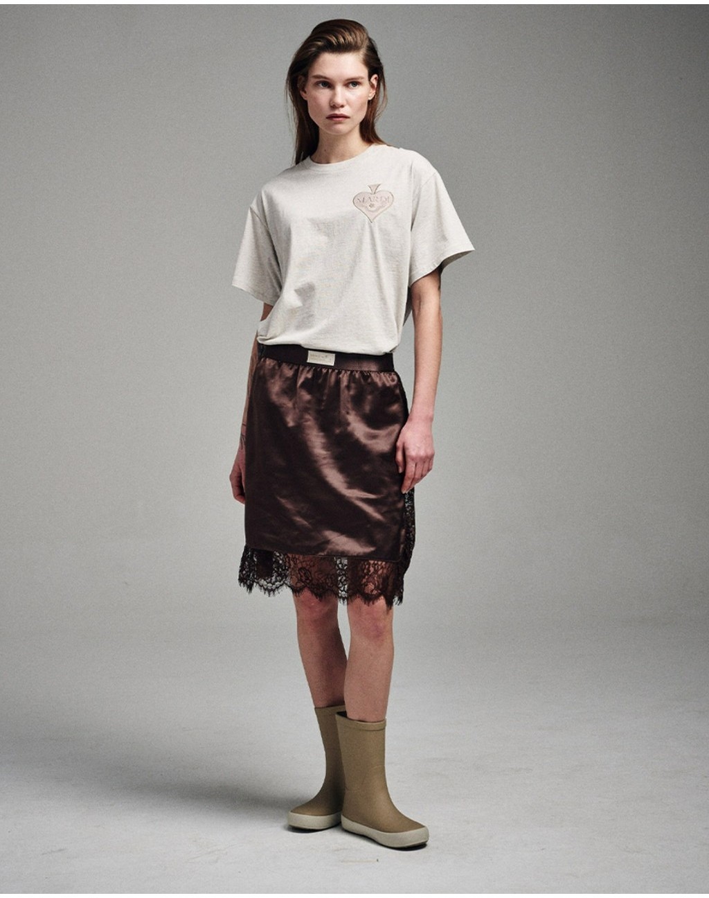 MARDI MERCREDI SATIN SPADE T SHIRT