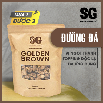 Đường Đá SG 500g Kẹo Đường Dalgona Hàn Quốc Ăn Vặt Hương Caramel Giòn Xốp Squid Game Tách Kẹo - Nguyên Liệu Pha Chế SG
